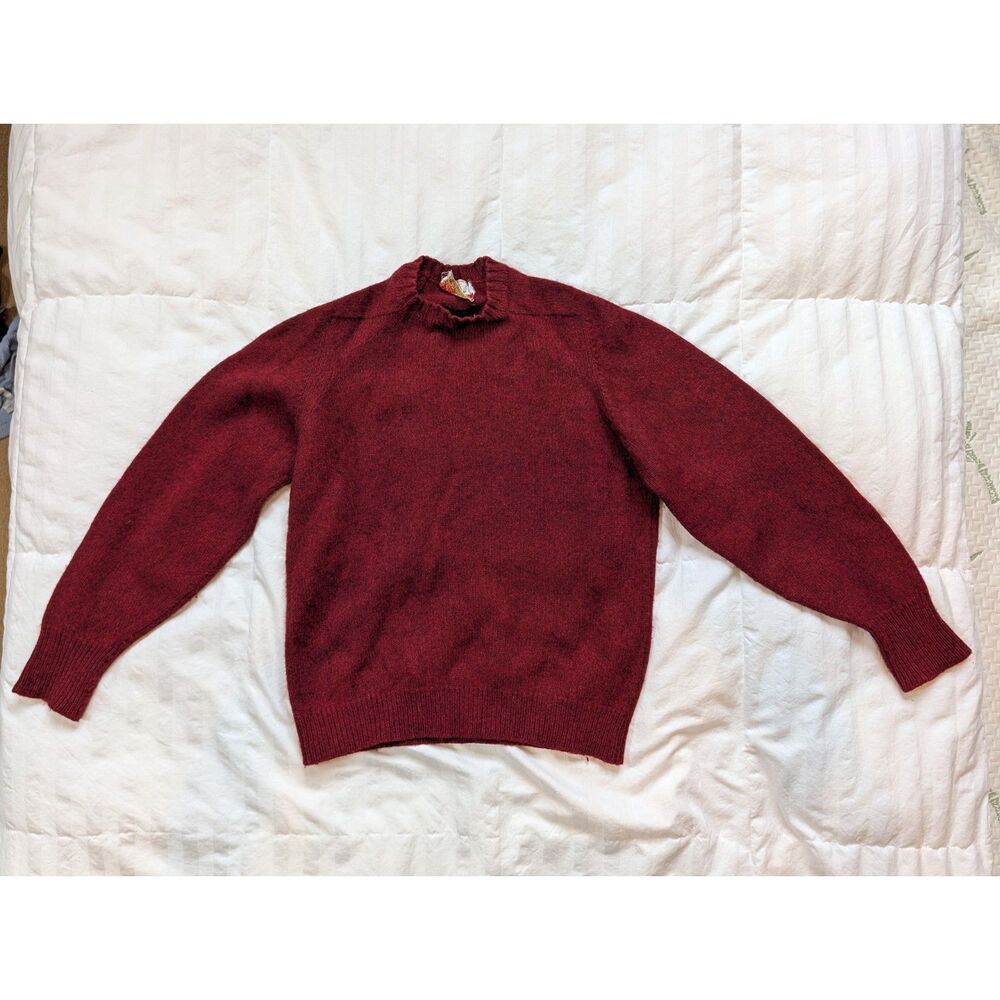 Red Jantzen Sweater 60% Shetland Wool